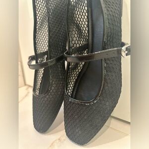 Open Edit Desi Mary Jane Mesh Flats- Size 11